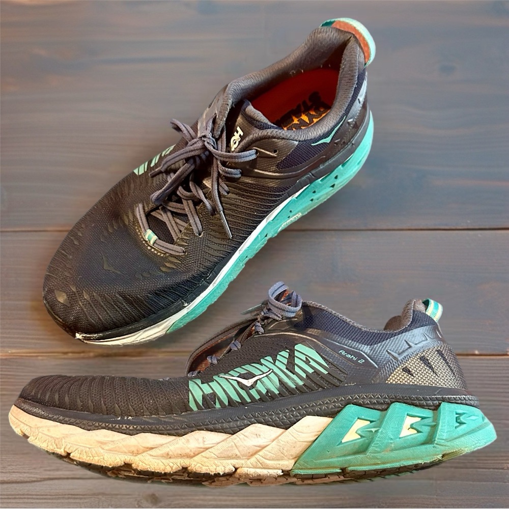 Hoka One One Arahi 2 Wide 1019278-PVIN Women's US 11 D Running Shoes Navy